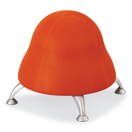 SAFCO Runtz Ball Chair, Backless, Supports Up to 250 lb, Orange Fabric Seat, Silver Base 4755OR